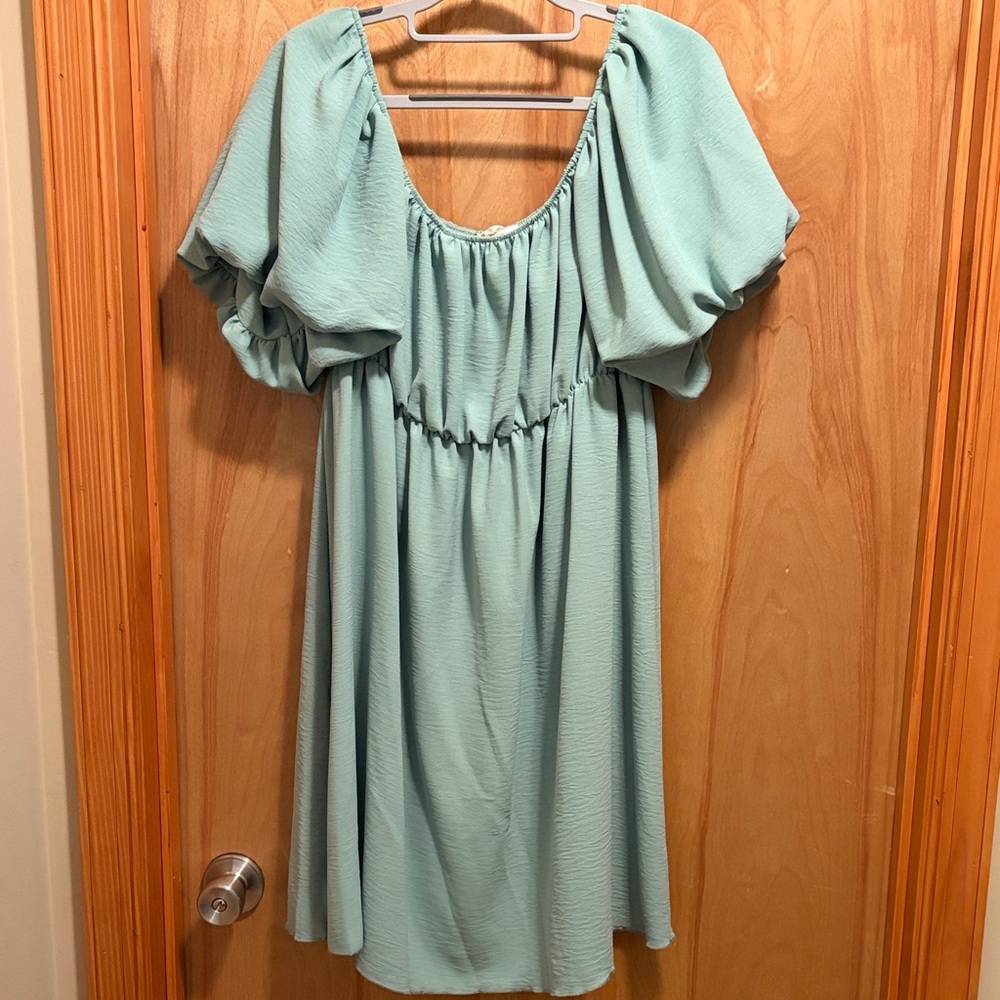 See You Monday Light Blue Midi Dress